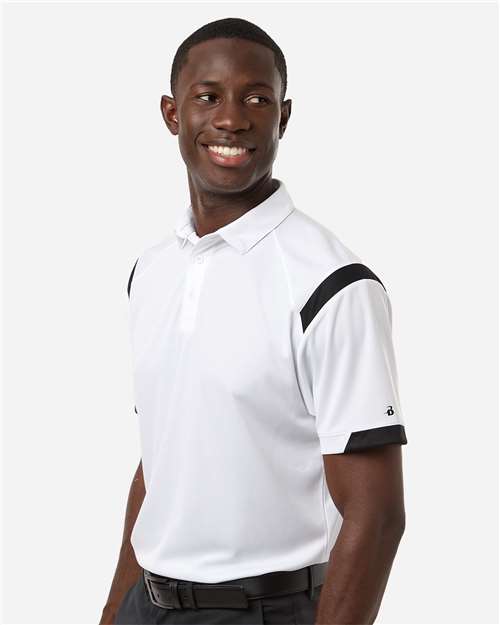 Badger 3350 Unisex On the Rise Polo - Side view