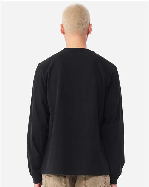 BELLA  CANVAS 4851GD Unisex Heavyweight Garment-Dyed Long Sleeve Tee - Back view
