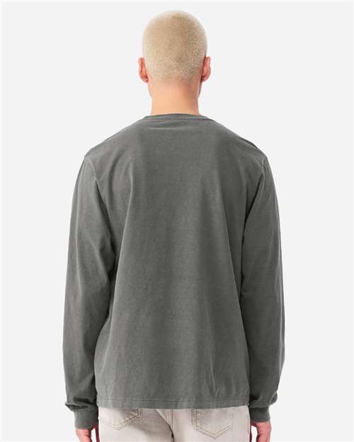 BELLA  CANVAS 4851GD Unisex Heavyweight Garment-Dyed Long Sleeve Tee - Back view