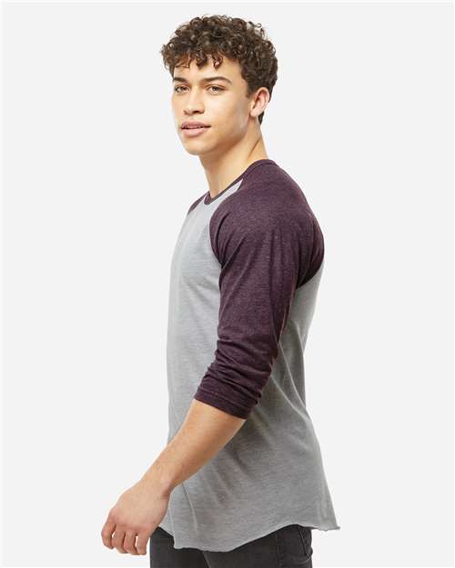 Tultex 245 Unisex Fine Jersey Raglan T-Shirt - Side view