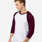 Tultex 245 Unisex Fine Jersey Raglan T-Shirt - Side view