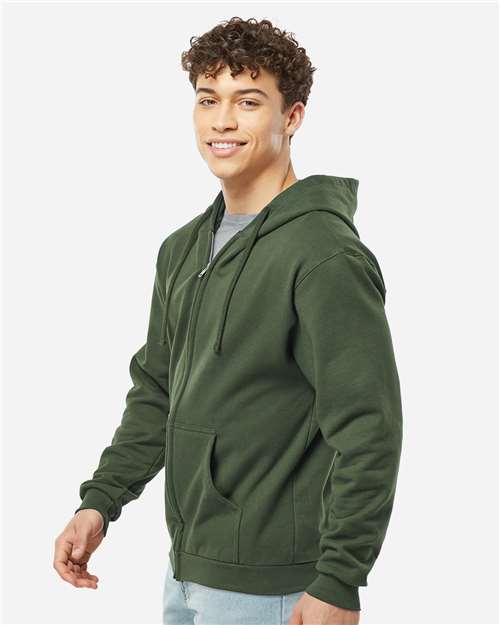 Tultex 331 Unisex Full-Zip Hooded Sweatshirt - Side view