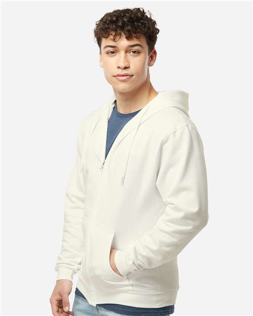 Tultex 331 Unisex Full-Zip Hooded Sweatshirt - Side view