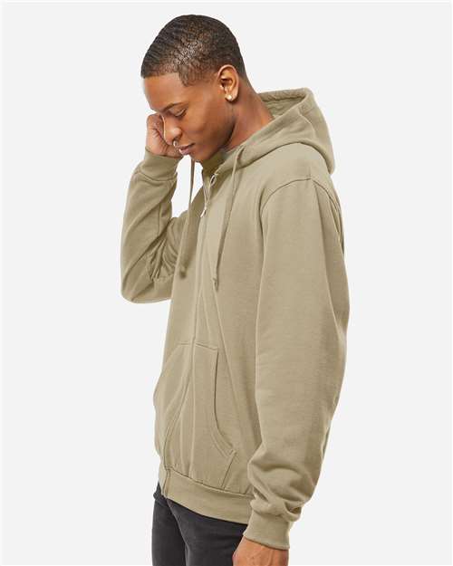 Tultex 331 Unisex Full-Zip Hooded Sweatshirt - Side view