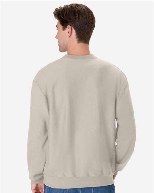 Hanes OG600 Unisex Beefy? Sweats Premium Heavyweight Crewneck Sweatshirt - Back view