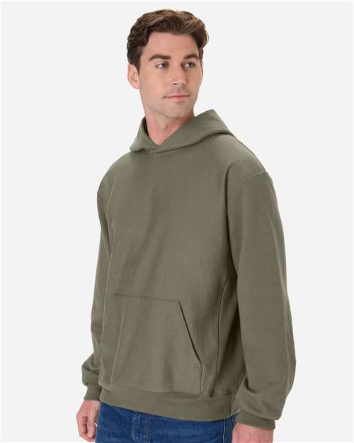 Hanes OG700 Unisex Beefy? Sweats Premium Heavyweight Hooded Sweatshirt - Side view