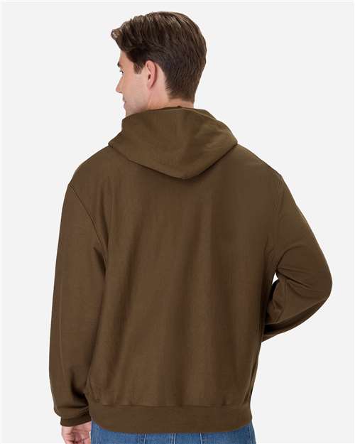 Hanes OG700 Unisex Beefy? Sweats Premium Heavyweight Hooded Sweatshirt - Back view