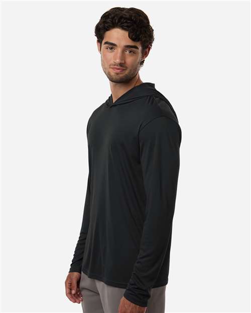 AllPro 48510 Unisex Pro-Lock Performance Hooded Long Sleeve T-Shirt - Side view