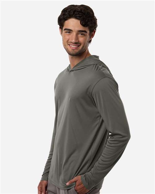 AllPro 48510 Unisex Pro-Lock Performance Hooded Long Sleeve T-Shirt - Side view