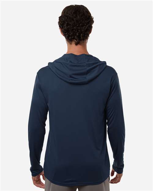 AllPro 48510 Unisex Pro-Lock Performance Hooded Long Sleeve T-Shirt - Back view
