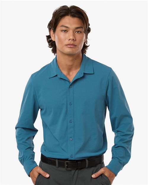 AllPro 41SPLS Men's Pro-Flex Sorona? Button Down Shirt - Front view