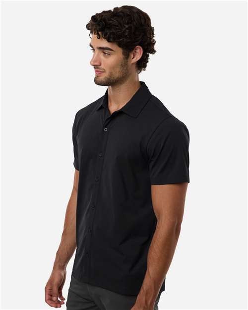 AllPro 41SPSS Men's Pro-Flex Sorona? Button Down Short Sleeve Shirt - Side view