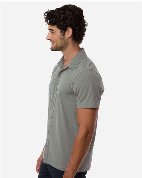 AllPro 41SPSS Men's Pro-Flex Sorona? Button Down Short Sleeve Shirt - Side view