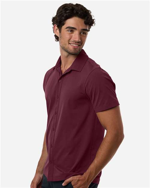 AllPro 41SPSS Men's Pro-Flex Sorona? Button Down Short Sleeve Shirt - Side view