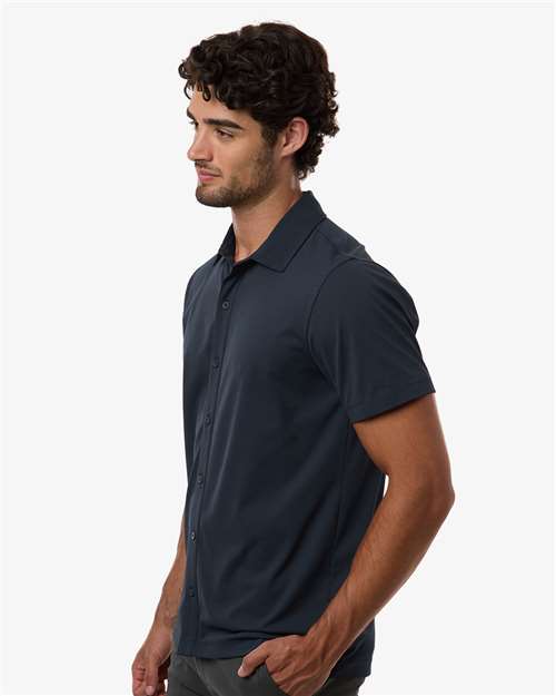 AllPro 41SPSS Men's Pro-Flex Sorona? Button Down Short Sleeve Shirt - Side view