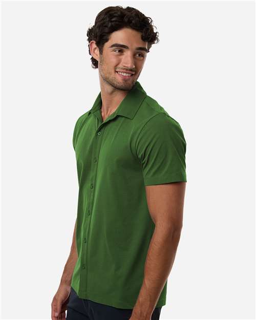 AllPro 41SPSS Men's Pro-Flex Sorona? Button Down Short Sleeve Shirt - Side view