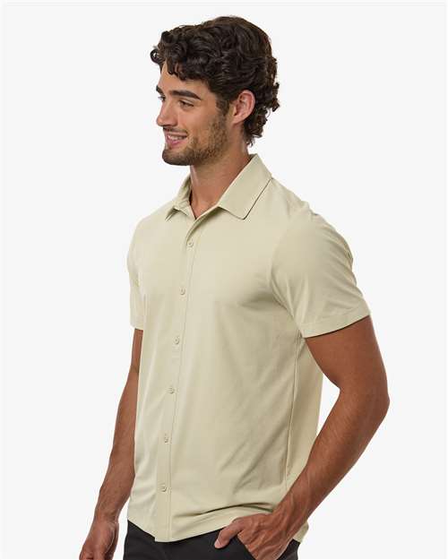 AllPro 41SPSS Men's Pro-Flex Sorona? Button Down Short Sleeve Shirt - Side view