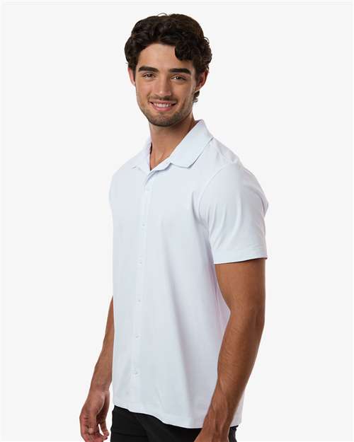AllPro 41SPSS Men's Pro-Flex Sorona? Button Down Short Sleeve Shirt - Side view