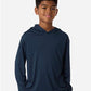 AllPro 48510Y Youth Pro-Lock Performance Hooded Long Sleeve T-Shirt - Front view