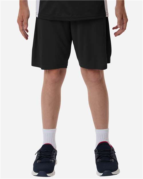 AllPro 48SH0Y Youth Pro-Lock Performance 7" Shorts with Pockets - Front view