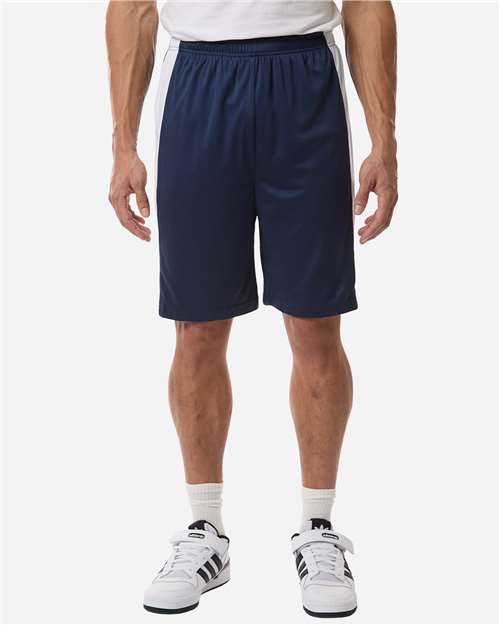 Team 365 TT115B Unisex Zone Performance Reversible Shorts - Front view