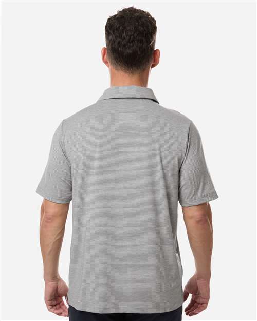 Team 365 TT125 Men's Relay Heathered Stripe Polo - Back view