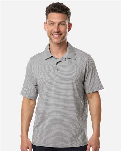 Team 365 TT125 Men's Relay Heathered Stripe Polo - Front view