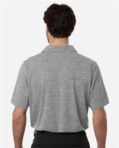 Team 365 TT125 Men's Relay Heathered Stripe Polo - Back view