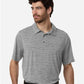 Team 365 TT125 Men's Relay Heathered Stripe Polo - Front view