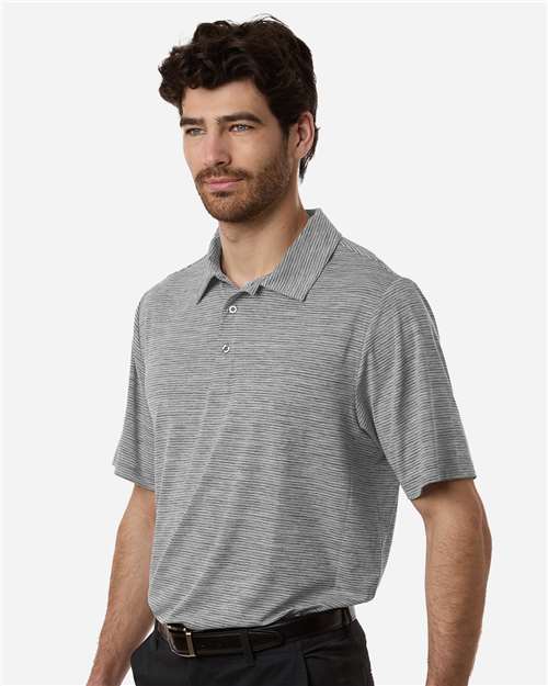 Team 365 TT125 Men's Relay Heathered Stripe Polo - Side view