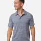 Team 365 TT125 Men's Relay Heathered Stripe Polo - Front view
