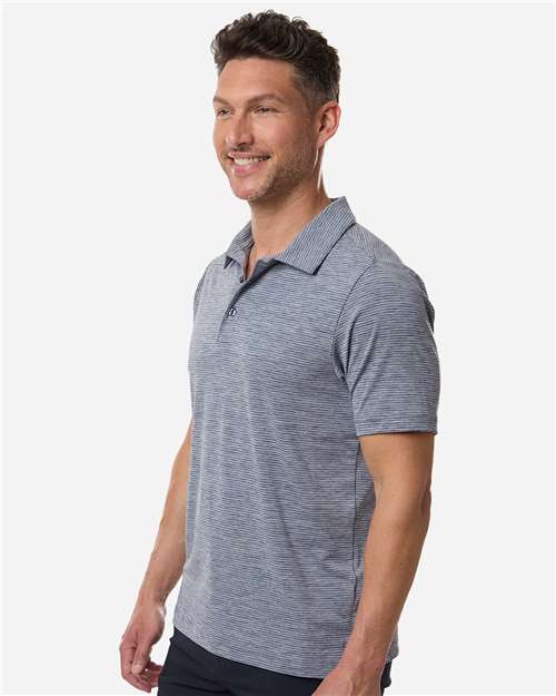Team 365 TT125 Men's Relay Heathered Stripe Polo - Side view