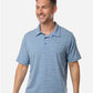 Team 365 TT125 Men's Relay Heathered Stripe Polo - Front view