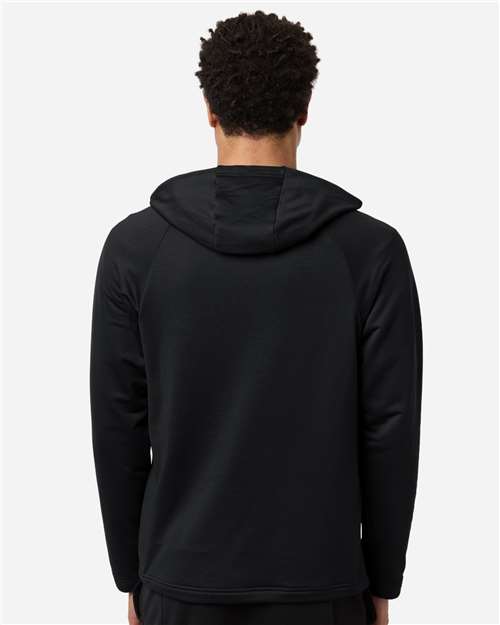 Team 365 TT200 Men's Qualify Quarter-Zip Hooded Pullover - Back view