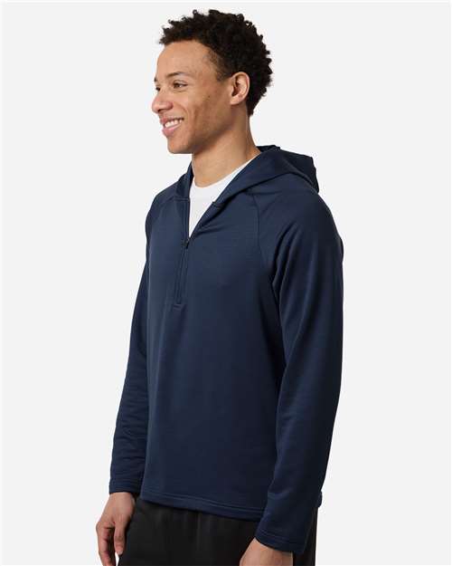 Team 365 TT200 Men's Qualify Quarter-Zip Hooded Pullover - Side view