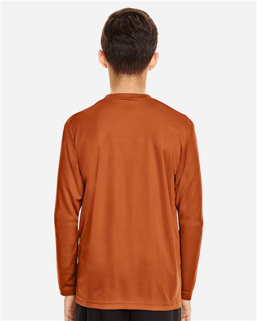 Team 365 TT11YL Youth Zone Performance Long Sleeve T-Shirt - Back view