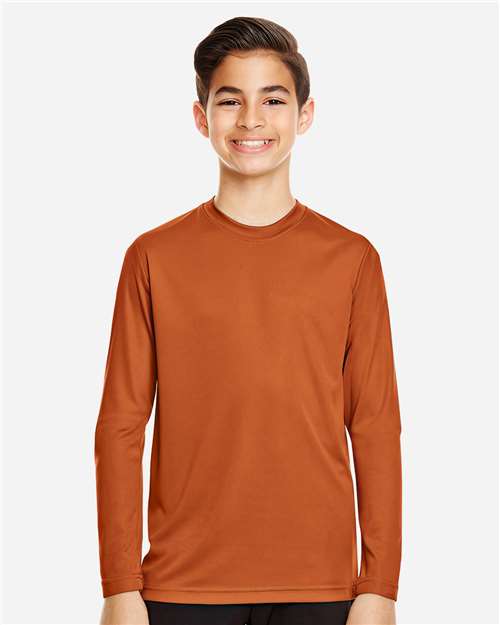 Team 365 TT11YL Youth Zone Performance Long Sleeve T-Shirt - Front view