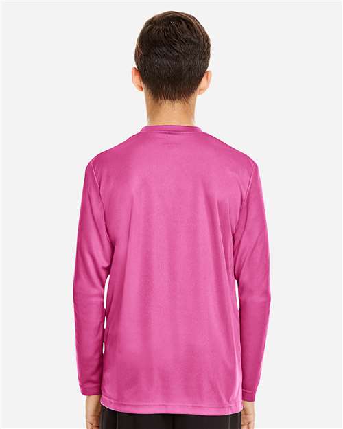 Team 365 TT11YL Youth Zone Performance Long Sleeve T-Shirt - Back view