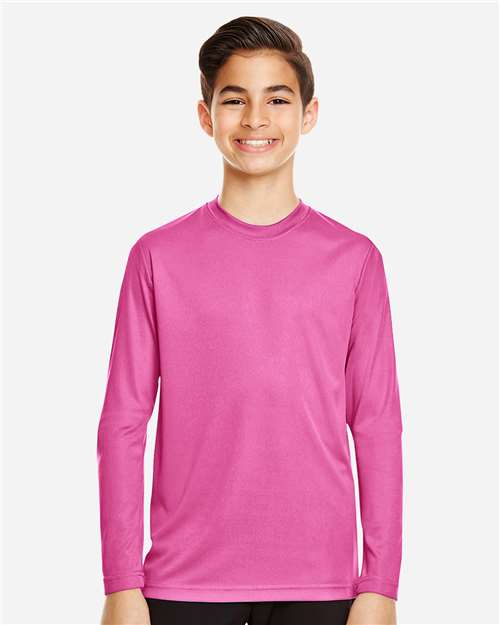Team 365 TT11YL Youth Zone Performance Long Sleeve T-Shirt - Front view