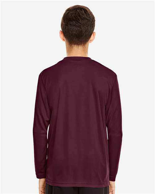 Team 365 TT11YL Youth Zone Performance Long Sleeve T-Shirt - Back view