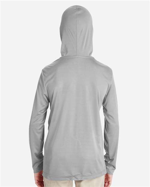 Team 365 TT41Y Youth Zone Performance Hooded Long Sleeve T-Shirt - Back view