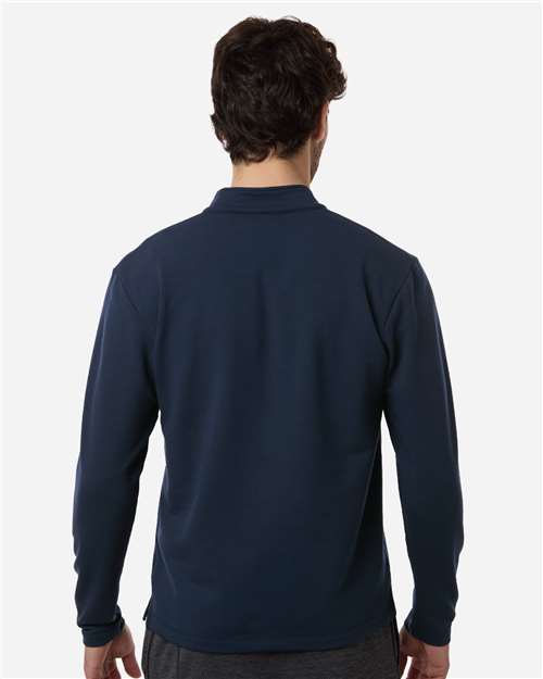 AllPro STF870 Men's Stretch Quarter-Zip Fleece Pullover - Back view