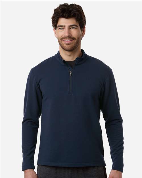 AllPro STF870 Men's Stretch Quarter-Zip Fleece Pullover - Front view