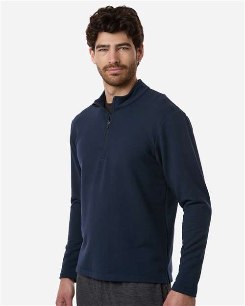 AllPro STF870 Men's Stretch Quarter-Zip Fleece Pullover - Side view