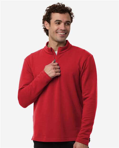 AllPro STF870 Men's Stretch Quarter-Zip Fleece Pullover - Front view