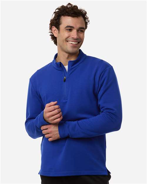 AllPro STF870 Men's Stretch Quarter-Zip Fleece Pullover - Front view