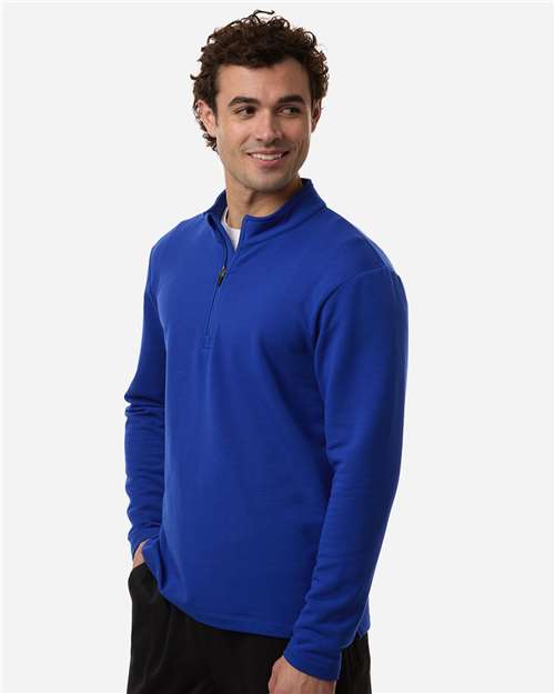 AllPro STF870 Men's Stretch Quarter-Zip Fleece Pullover - Side view