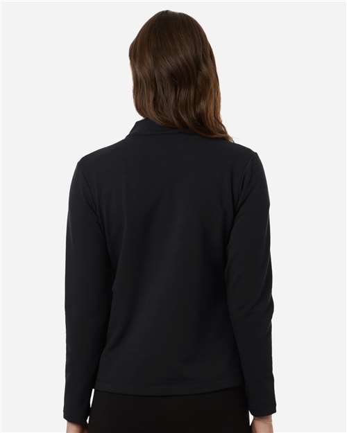 AllPro STF870L Women's Stretch Quarter-Zip Fleece Pullover - Back view