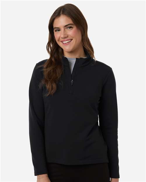 AllPro STF870L Women's Stretch Quarter-Zip Fleece Pullover - Front view