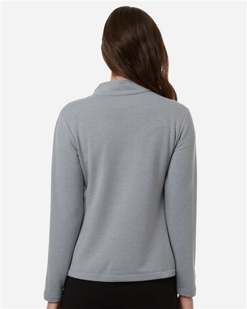 AllPro STF870L Women's Stretch Quarter-Zip Fleece Pullover - Back view